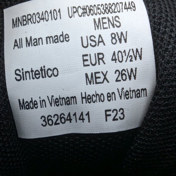 Brahma Boots Escott Men's Black Oil Resistant Soleplate Soft Toe Size 8W - Picture 7 of 7